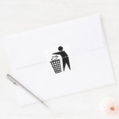 Symbool Geen nest Vierkante Sticker (Envelop)