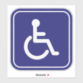 Symbool gehandicaptenrolstoelvoertuig sticker (Vel)