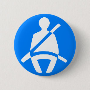 Symbool gordel ronde button 5,7 cm