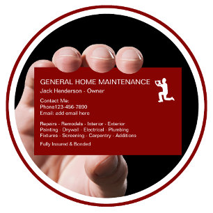 Symbool Home Maintenance Handyman Visitekaartje