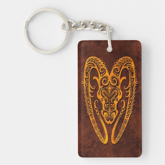 Symbool Intrictate Stone Aries Sleutelhanger (Voorkant)