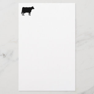 Symbool koe - Zwart op wit Briefpapier