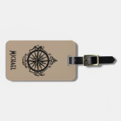 Symbool: Kompas Bagagelabel (Voorkant horizontaal)