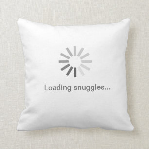 Symbool "Loading snuggles" Kussen