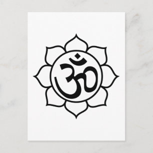 Symbool Lotus Flower Aum Briefkaart