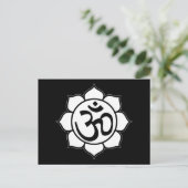 Symbool Lotus Flower Aum Briefkaart (Staand voorkant)
