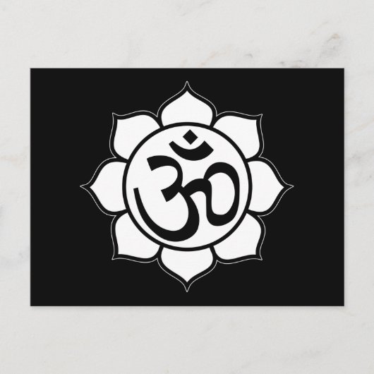 Symbool Lotus Flower Aum Briefkaart (Voorkant)
