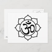 Symbool Lotus Flower Aum Briefkaart (Voorkant / Achterkant)