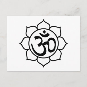 Symbool Lotus Flower Aum Briefkaart