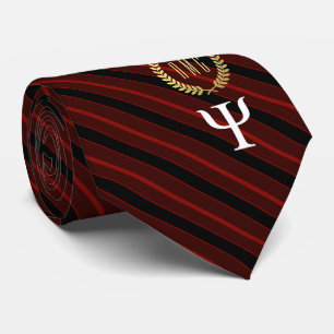 Symbool Monogrammed Red Psychologie Stropdas