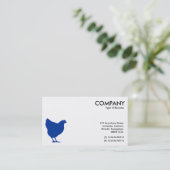 Symbool Navy Blue Hen - wit Visitekaartje (Staand voorkant)