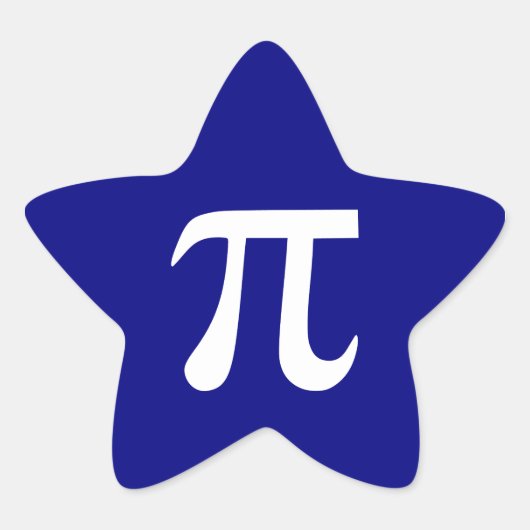 Symbool Navy en White Pi Ster Sticker (Voorkant)