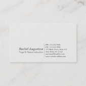 Symbool negeren en gouden Yoga Meditation Instruct Visitekaartje (Achterkant)