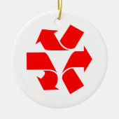 Symbool niet recycleren keramisch ornament (Voorkant)