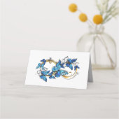 Symbool oneindigheid van blauwe Morpho vlinders (Achterkant)