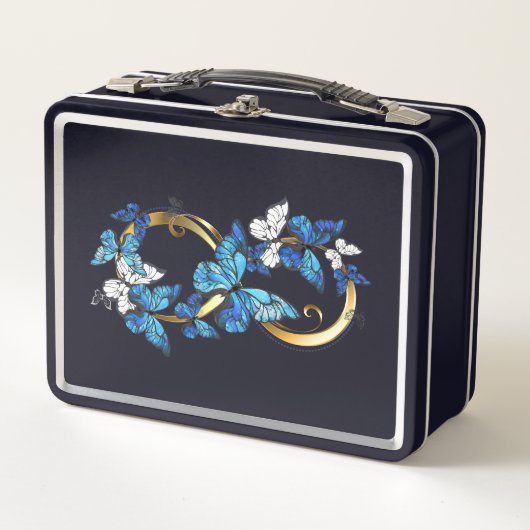 Symbool oneindigheid van blauwe Morpho vlinders (Voorkant)