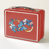 Symbool oneindigheid van blauwe Morpho vlinders (Achterkant)