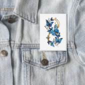 Symbool oneindigheid van Blauwe Morpho Vlinders Button (Insitu)
