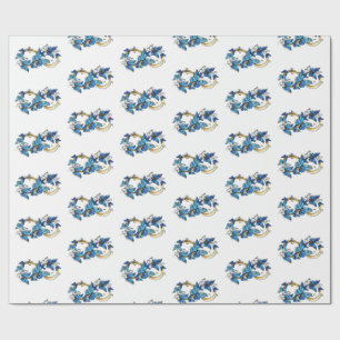 Symbool oneindigheid van blauwe Morpho vlinders Cadeaupapier