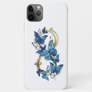 Symbool oneindigheid van blauwe Morpho vlinders iPhone 11 Pro Max Hoesje