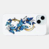 Symbool oneindigheid van blauwe Morpho vlinders Case-Mate iPhone Case (Achterkant (horizontaal))