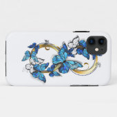 Symbool oneindigheid van Blauwe Morpho Vlinders Case-Mate iPhone Case (Achterkant (horizontaal))