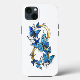 Symbool oneindigheid van Blauwe Morpho Vlinders iPhone 13 Hoesje