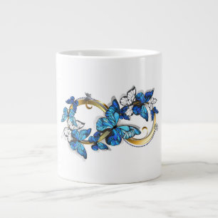 Symbool oneindigheid van blauwe Morpho vlinders Extra Grote Beker