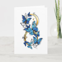 Symbool oneindigheid van blauwe Morpho vlinders