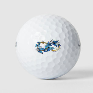 Symbool oneindigheid van Blauwe Morpho Vlinders Golfballen