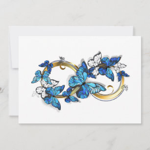 Symbool oneindigheid van blauwe Morpho vlinders Kaart