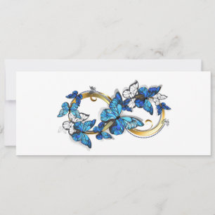 Symbool oneindigheid van blauwe Morpho vlinders Kaart