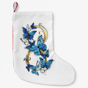 Symbool oneindigheid van blauwe Morpho vlinders Kleine Kerstsok