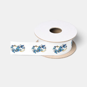 Symbool oneindigheid van Blauwe Morpho Vlinders Lint