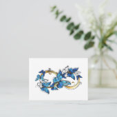 Symbool oneindigheid van Blauwe Morpho Vlinders Plaatskaartje (Staand voorkant)