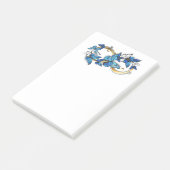 Symbool oneindigheid van blauwe Morpho vlinders Post-it® Notes (Schuin)