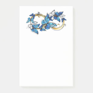 Symbool oneindigheid van blauwe Morpho vlinders Post-it® Notes