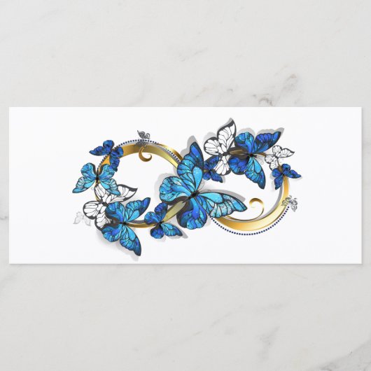 Symbool oneindigheid van blauwe Morpho vlinders Programma (Voorkant)