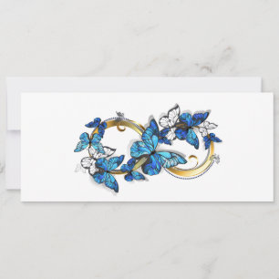 Symbool oneindigheid van Blauwe Morpho Vlinders Save The Date