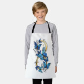 Symbool oneindigheid van Blauwe Morpho Vlinders Schort (Gedragen)