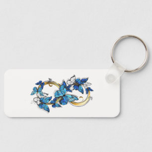 Symbool oneindigheid van Blauwe Morpho Vlinders Sleutelhanger
