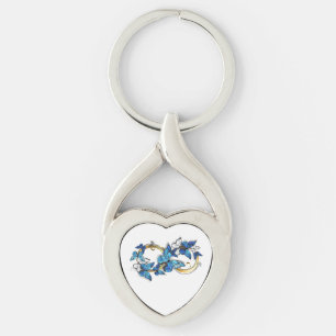 Symbool oneindigheid van blauwe Morpho vlinders Sleutelhanger