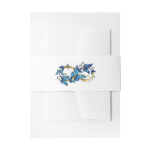 Symbool oneindigheid van Blauwe Morpho Vlinders Uitnodigingen Wikkel