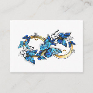 Symbool oneindigheid van blauwe Morpho vlinders Visitekaartje