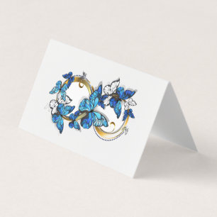 Symbool oneindigheid van blauwe Morpho vlinders Visitekaartjes