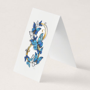Symbool oneindigheid van blauwe Morpho vlinders Visitekaartjes