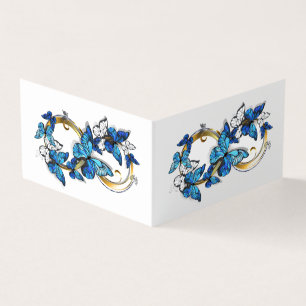 Symbool oneindigheid van blauwe Morpho vlinders Visitekaartjes