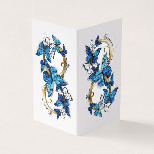 Symbool oneindigheid van blauwe Morpho vlinders Visitekaartjes