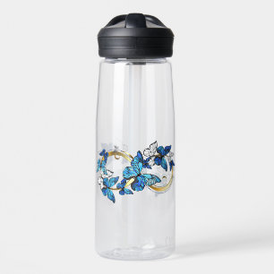 Symbool oneindigheid van Blauwe Morpho Vlinders Waterfles