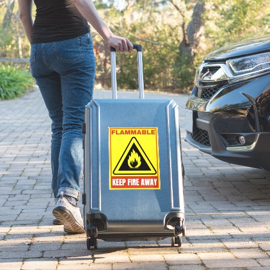 Symbool ontvlambaar gevaar sticker (Koffer Insitu)